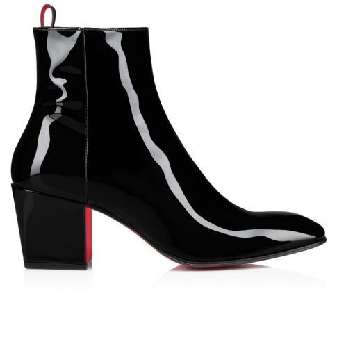 Christian Louboutin Rosalio St 70 Patent Leather Ankle Boots Size US 6 / EU 39 - 1 Thumbnail