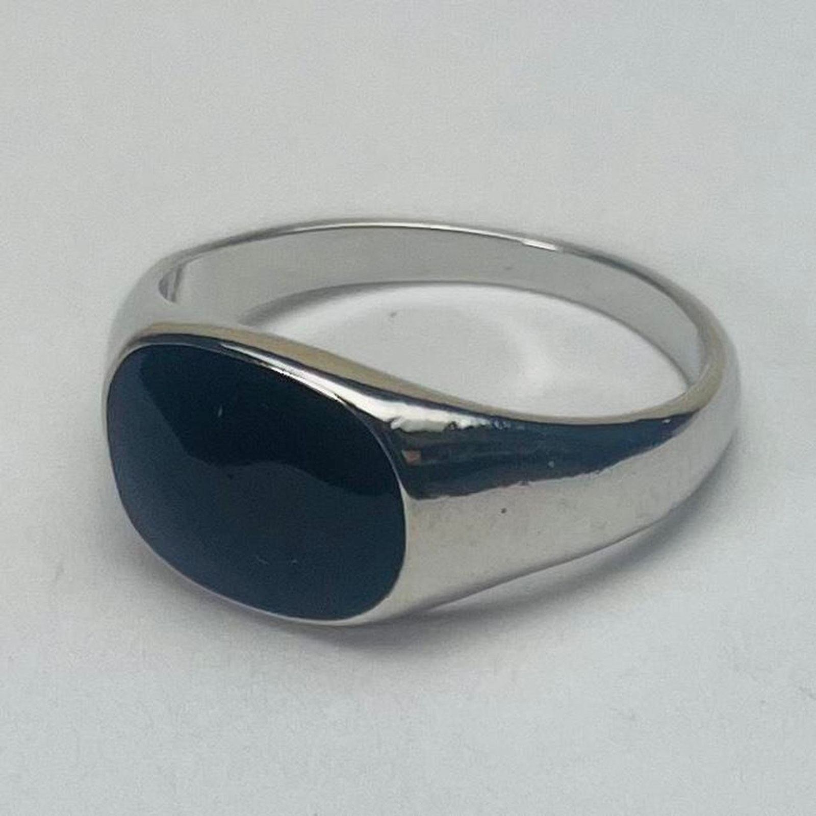 Vintage Y2k 2000s vintage simple style black & silver ring Size ONE SIZE - 1 Thumbnail