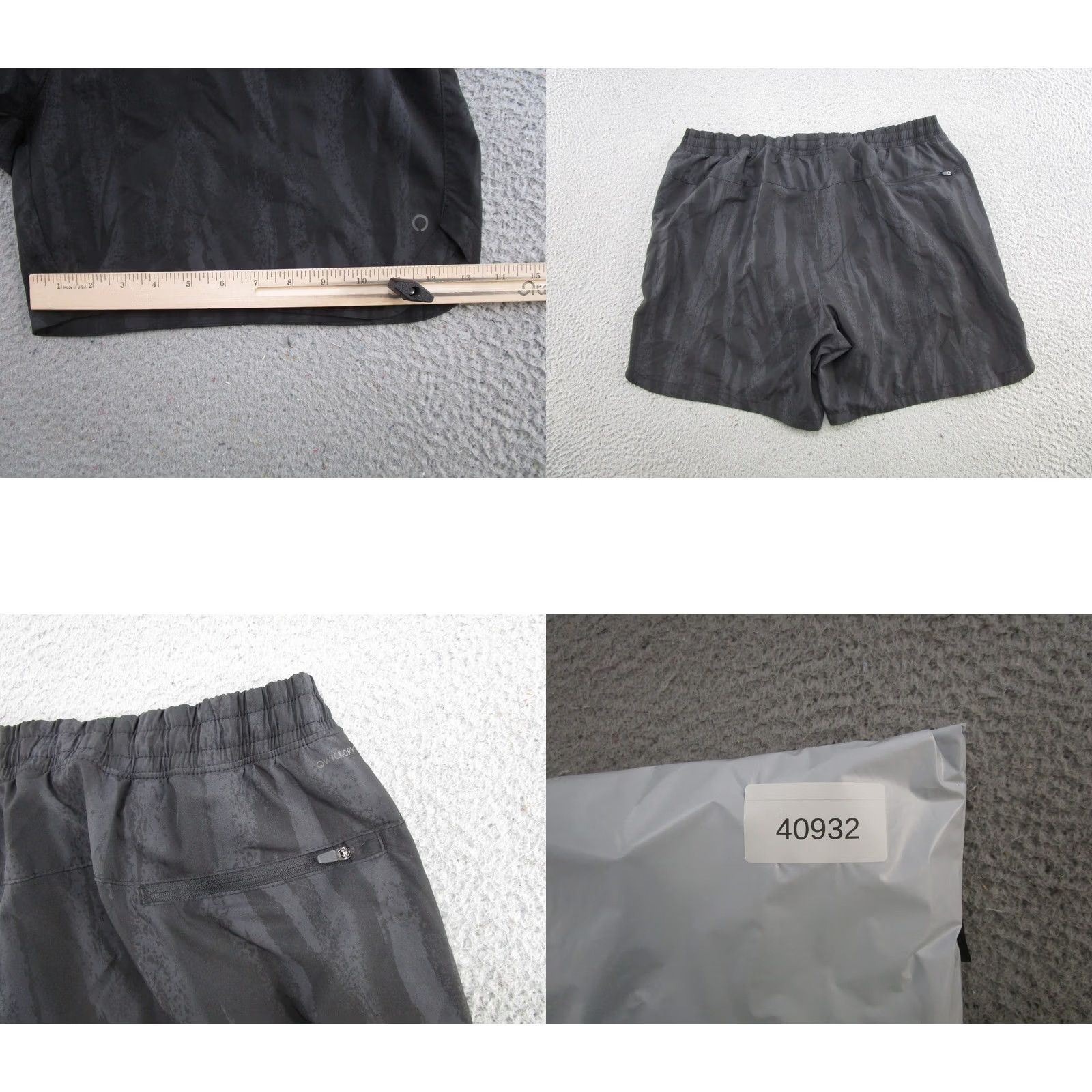 Vintage SKORA QWICK-DRY Men's Athletic Running Shorts Black XL Zip Pocket Active Size US 36 / EU 52 - 8 Thumbnail