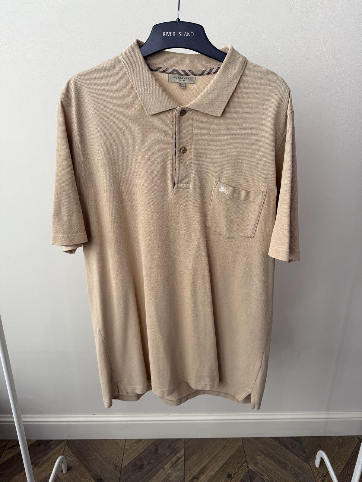 Burberry Vintage Burberry London Beige Polo Shirt Cotton Classic Fit Size US L / EU 52-54 / 3 - 1 Thumbnail