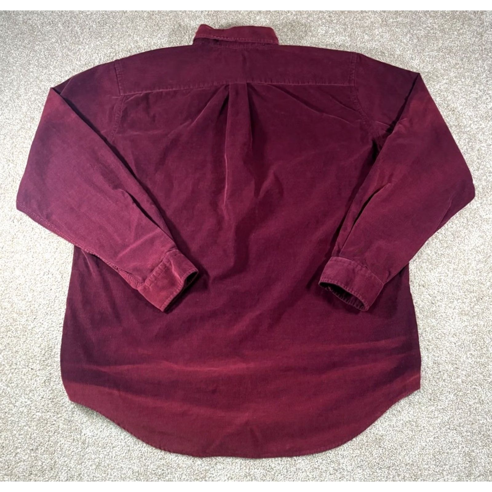 Lands' End VINTAGE Lands' End Chamois Red Button Down Shirt Cotton Tall XL 17-17.5 Men Big & Tall Button-Down Corduroy Pocket 90s Size US XL / EU 56 / 4 - 6 Thumbnail