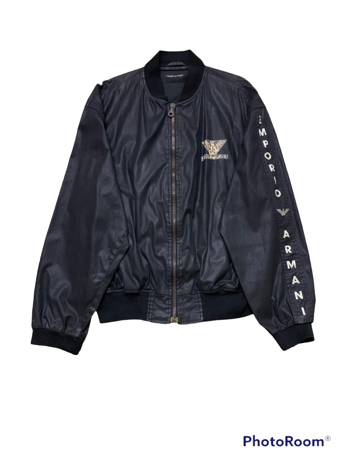 Emporio Armani *RARE*Bomber jacket Overlprint Satin Size US M / EU 48-50 / 2 - 3 Thumbnail