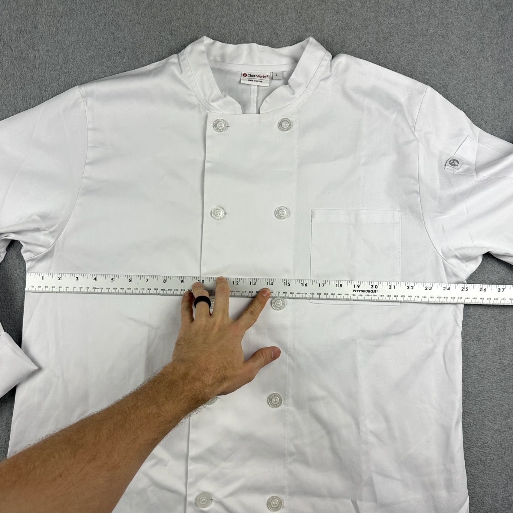 Doublet Chef Works Mens Large White Double Breasted Chef Coat Jacket NWT L Size US L / EU 52-54 / 3 - 4 Thumbnail