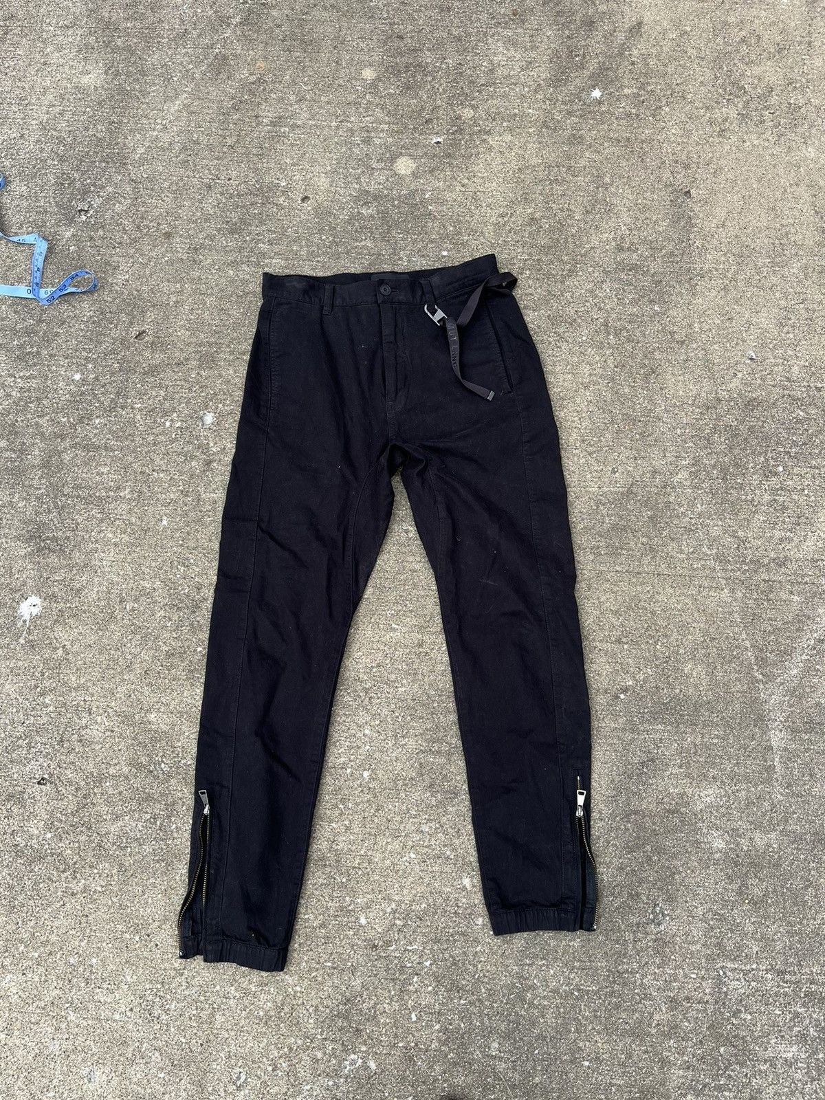 image of Vintage Helmut Lang Bondage Zip Pants 30X30 in Black, Men's