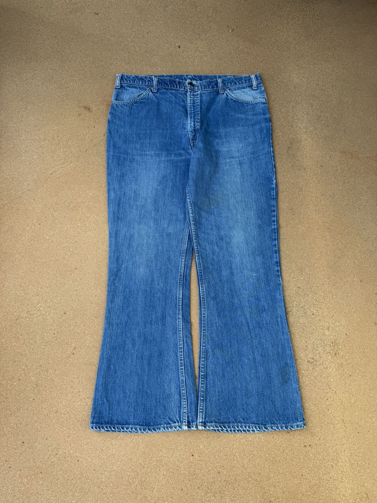 Levi's Vtg 70’s Levi’s 646 Orange Tab Bellbottom Flare Jeans 38x30 Size US 38 / EU 54 - 1 Thumbnail