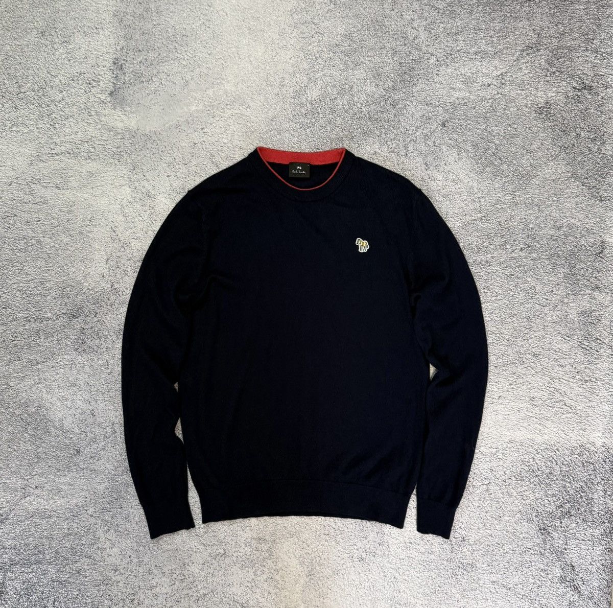 Paul Smith Paul Smith Sweater Mens L Navy Logo Crewneck Jumper Pullover Size US L / EU 52-54 / 3 - 1 Thumbnail