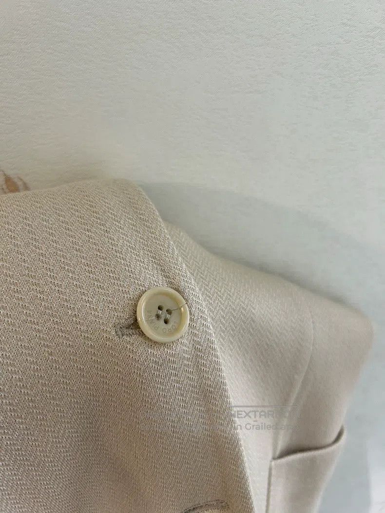 Loro Piana Loro Piana Cream silk cotton blazer Size S / US 4 / IT 40 - 9 Thumbnail