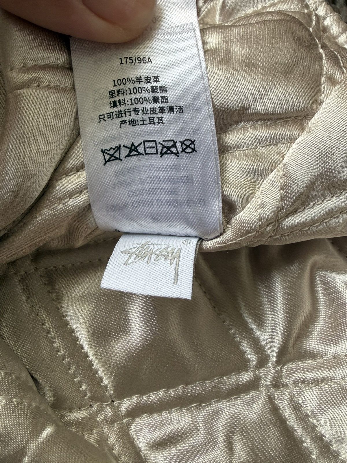 Stussy Stussy Leather Overshirt Jacket Natural Beige Size US M / EU 48-50 / 2 - 15 Thumbnail