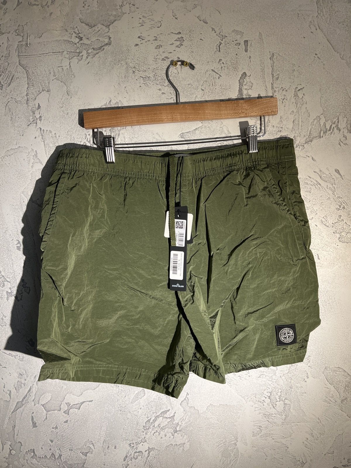 image of Stone Island B0943 Swim Trunks In Sage Xxl in Green, Men's (Size 38)