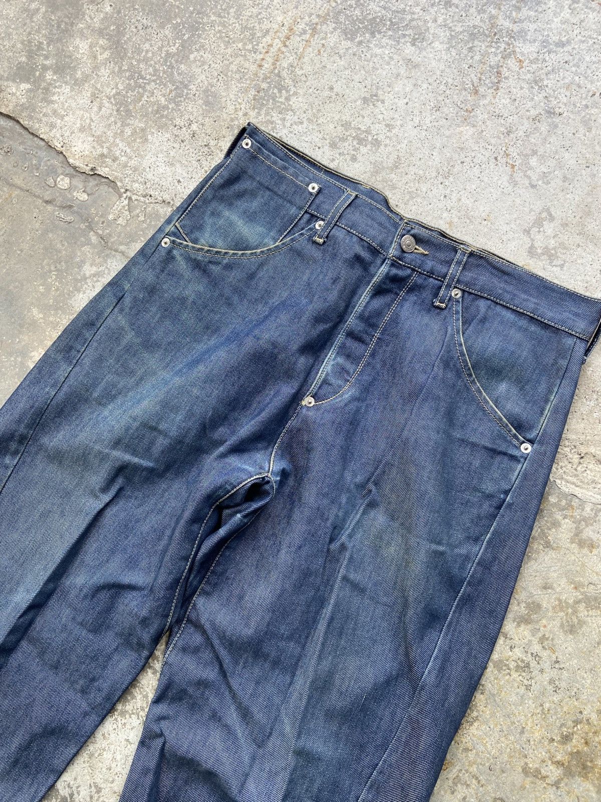Engineered Garments × Levi's Vintage Y2K Levis Engineered Buckle T Back Baggy Denim Pants Size US 32 / EU 48 - 4 Thumbnail