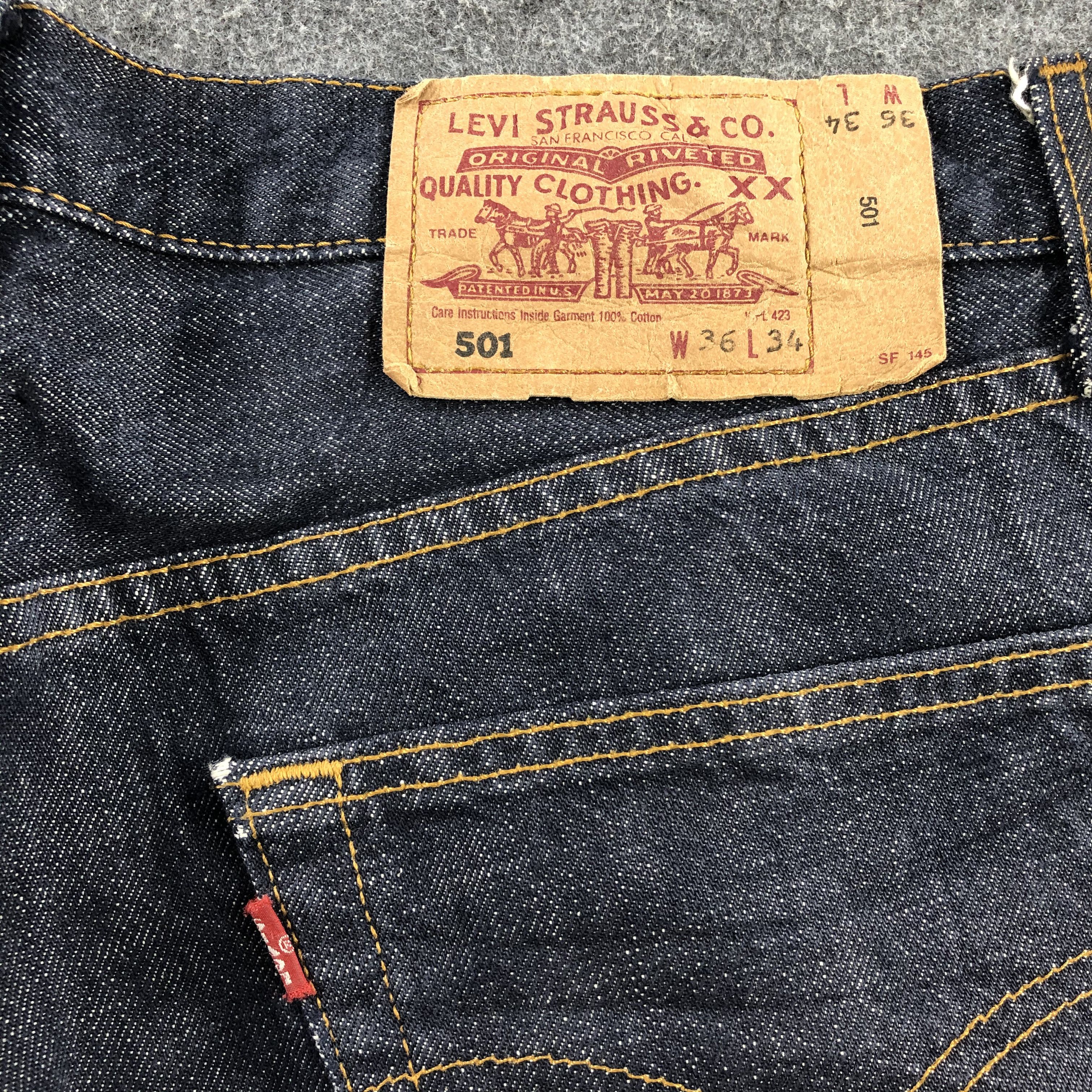 Levi's Vintage 90s Distress Levis 501 Jeans-JM1537 Size US 35 - 6 Thumbnail