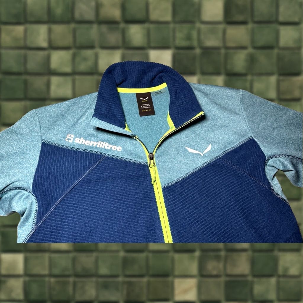 SALEWA VINTAGE Salewa Puez Hybrid Pl M Fleece Men's Small fleece jacket Full Zip Blue Size US S / EU 44-46 / 1 - 1 Thumbnail