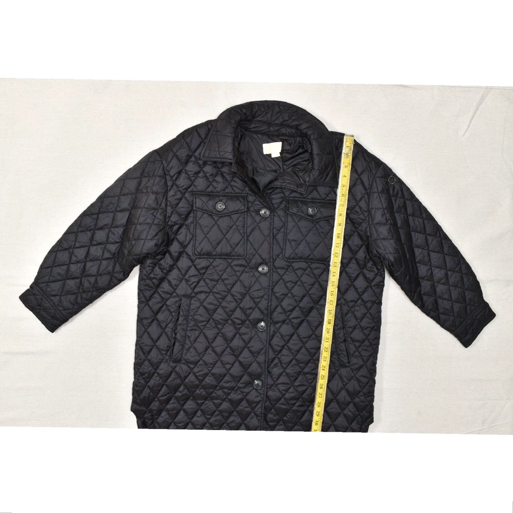 Michael Kors Michael Kors Quilted Shacket Jacket Women's Black Regular Size L Size L / US 10 / IT 46 - 3 Thumbnail