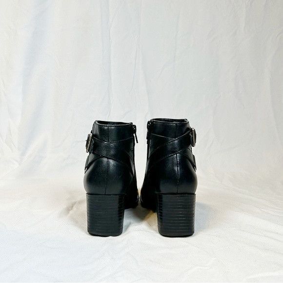 Covington Vintage 90s Covington Black Leather Square Toe Ankle Boots Size US 7 / IT 37 - 5 Thumbnail