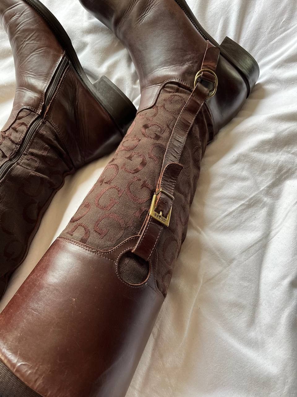 Georges Marciano × Guess Guess by Marciano vintage brown leather knee height boots Size US 9 / IT 39 - 7 Thumbnail