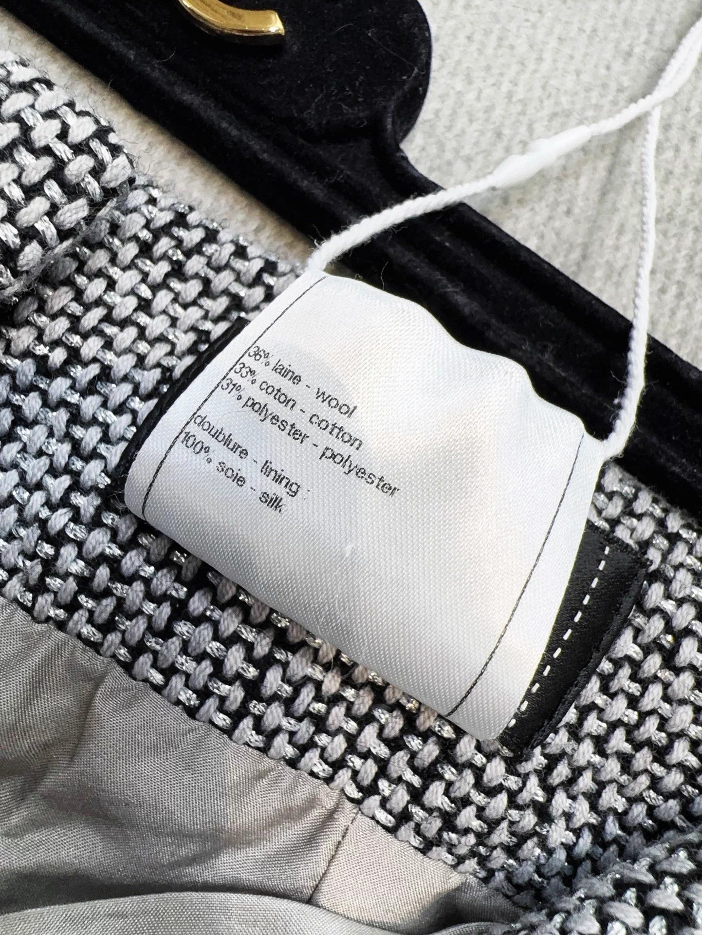 Chanel CHANEL Wool Tweed Gray Midi Skirt FR36 99 New Size 26" / US 2 / IT 38 - 7 Thumbnail