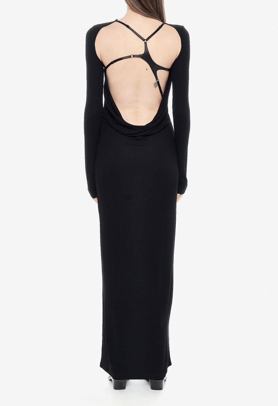 Acne Studios Last Acne Studios Etrixie Ribbed-Knit Maxi Dress in Black Size XS / US 0-2 / IT 36-38 - 2 Thumbnail