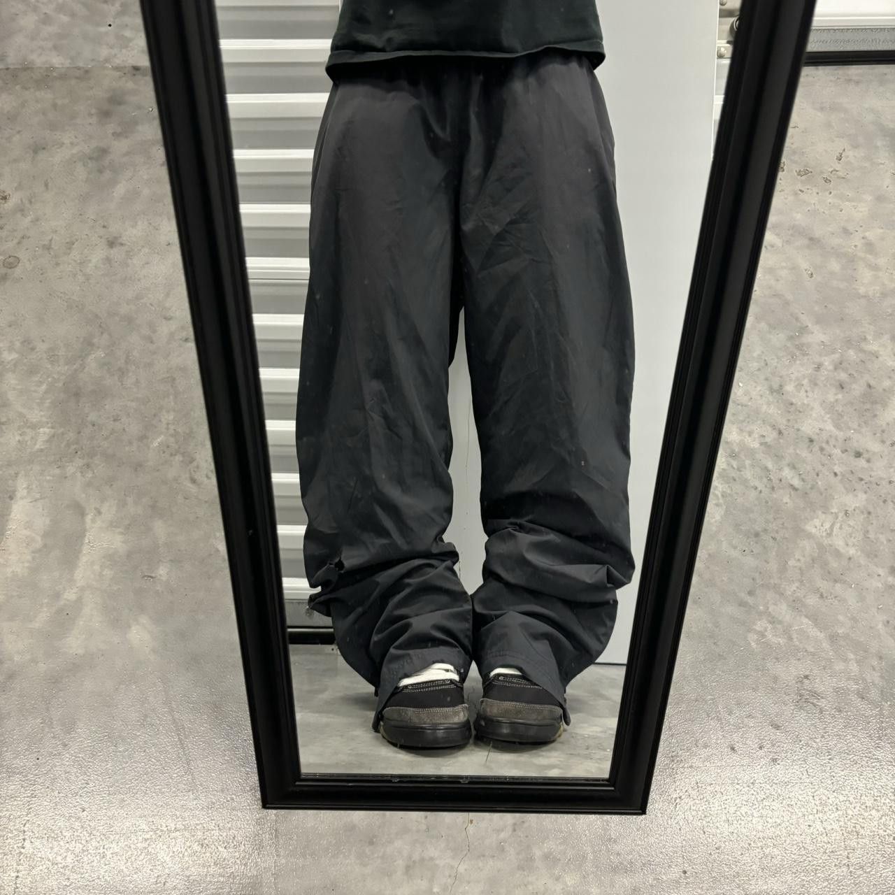 Japanese Brand × Vintage Crazy Vintage Y2K/2000s Baggy Grey Skater Drill Gorcpore Track Pants! Size US 34 / EU 50 - 1 Thumbnail
