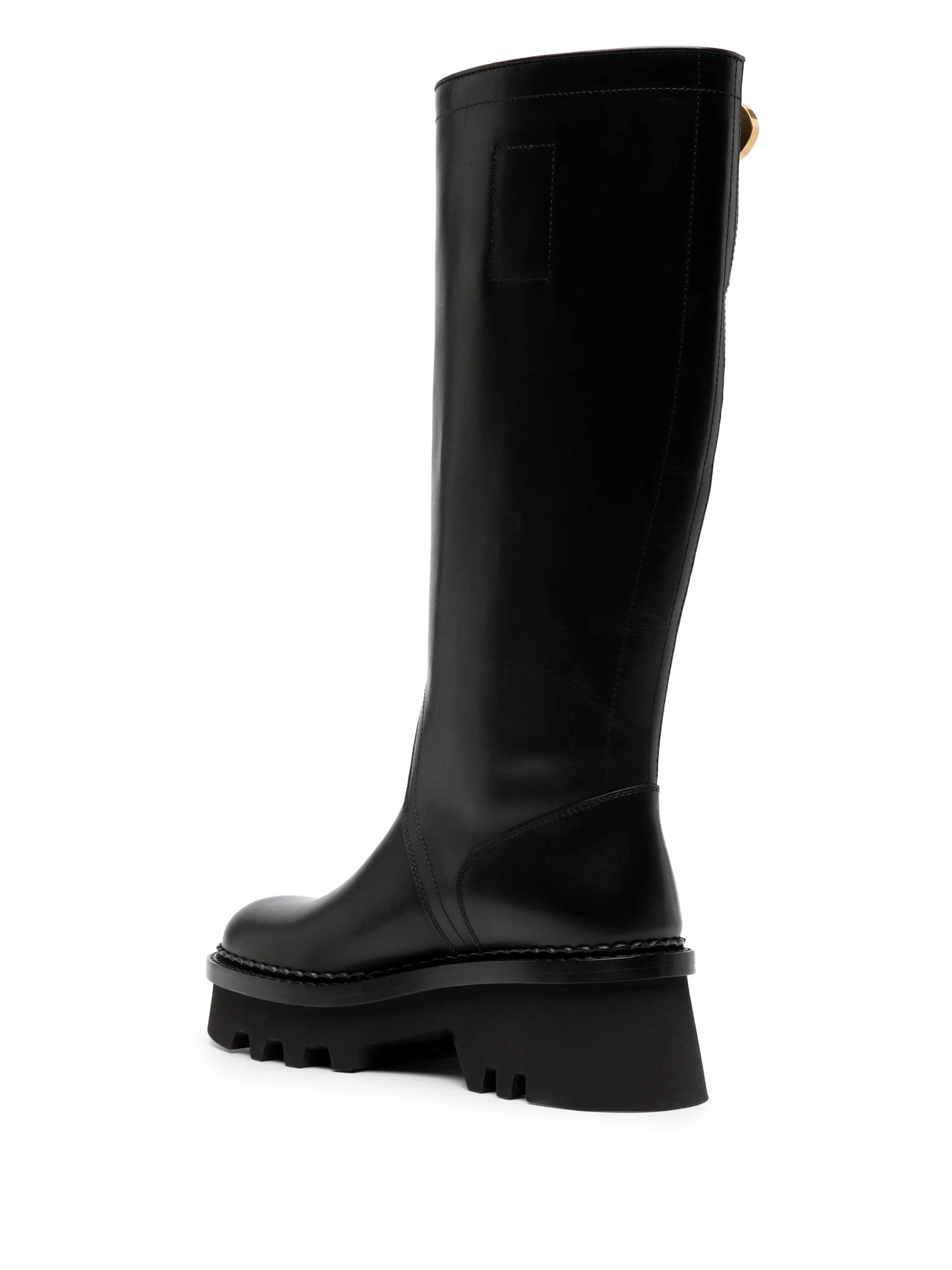 Chloe o1y0825 Leather Boots in Black Size US 11 / IT 41 - 3 Thumbnail