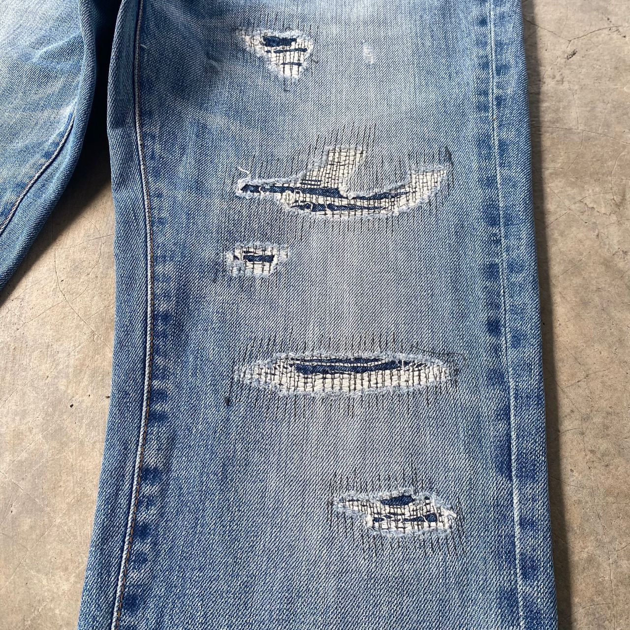 MOUSSY Vintage Azul by Moussy Distressed Slim Denim Size US 29 - 11 Thumbnail