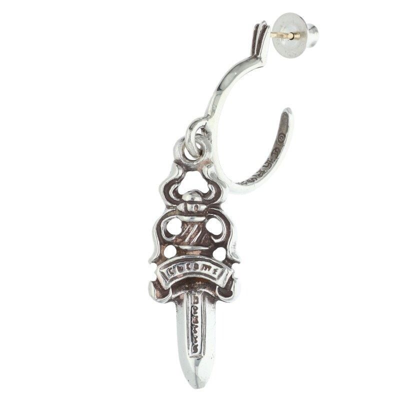 Chrome Hearts Chrome Hearts No5 Dagger Hoop Silver Earring Size ONE SIZE - 1 Thumbnail