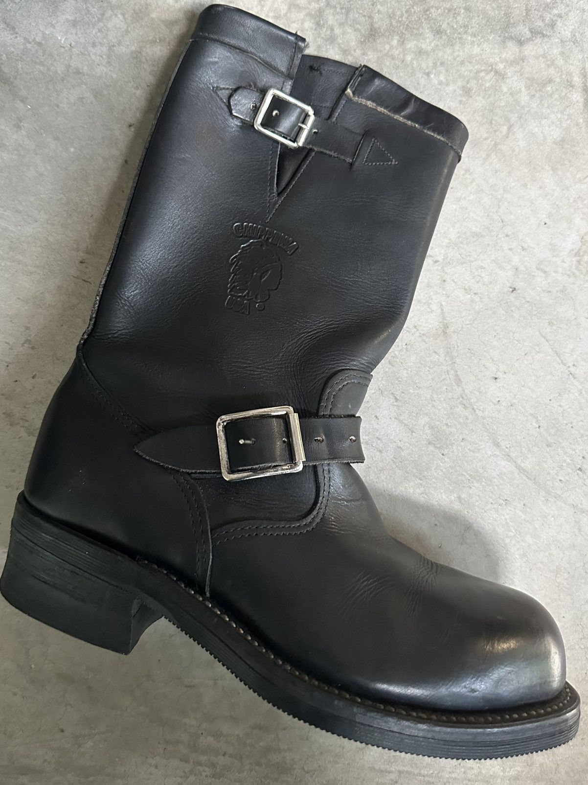 Chippewa Chippewa Engineer Boots (Vibram Sole) — Black — Size 7D Size US 7 / EU 40 - 4 Thumbnail