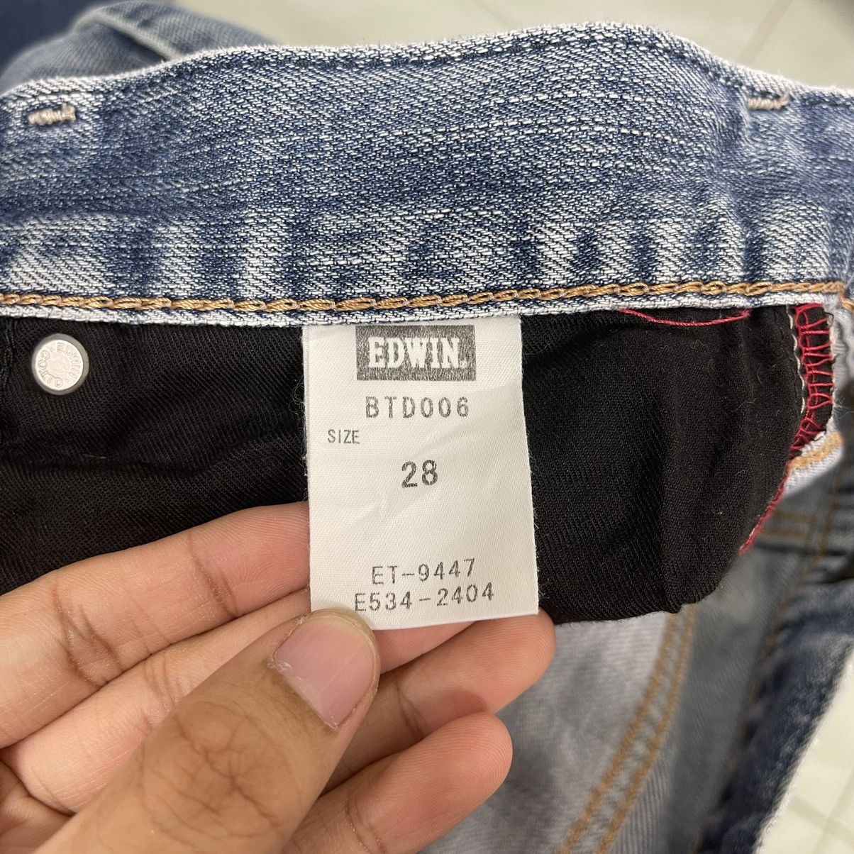 Edwin RIOT🔥30x30 Edwin Blue Trip Flare Denim Nice Colour Size US 30 / EU 46 - 17 Thumbnail
