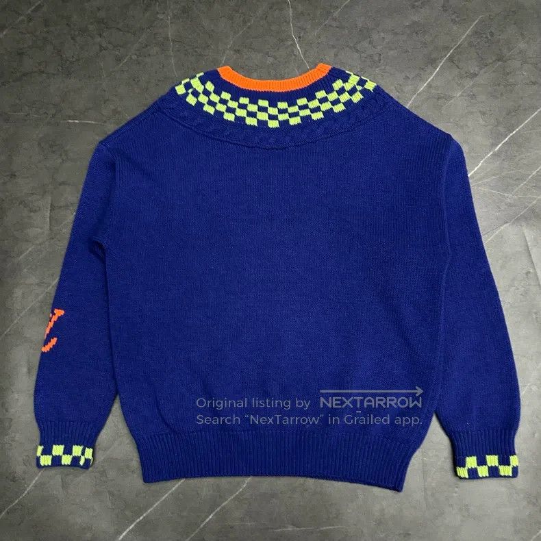 Louis Vuitton Louis Vuitton Damier plaid jacquard V-neck knit sweater Size US M / EU 48-50 / 2 - 6 Thumbnail