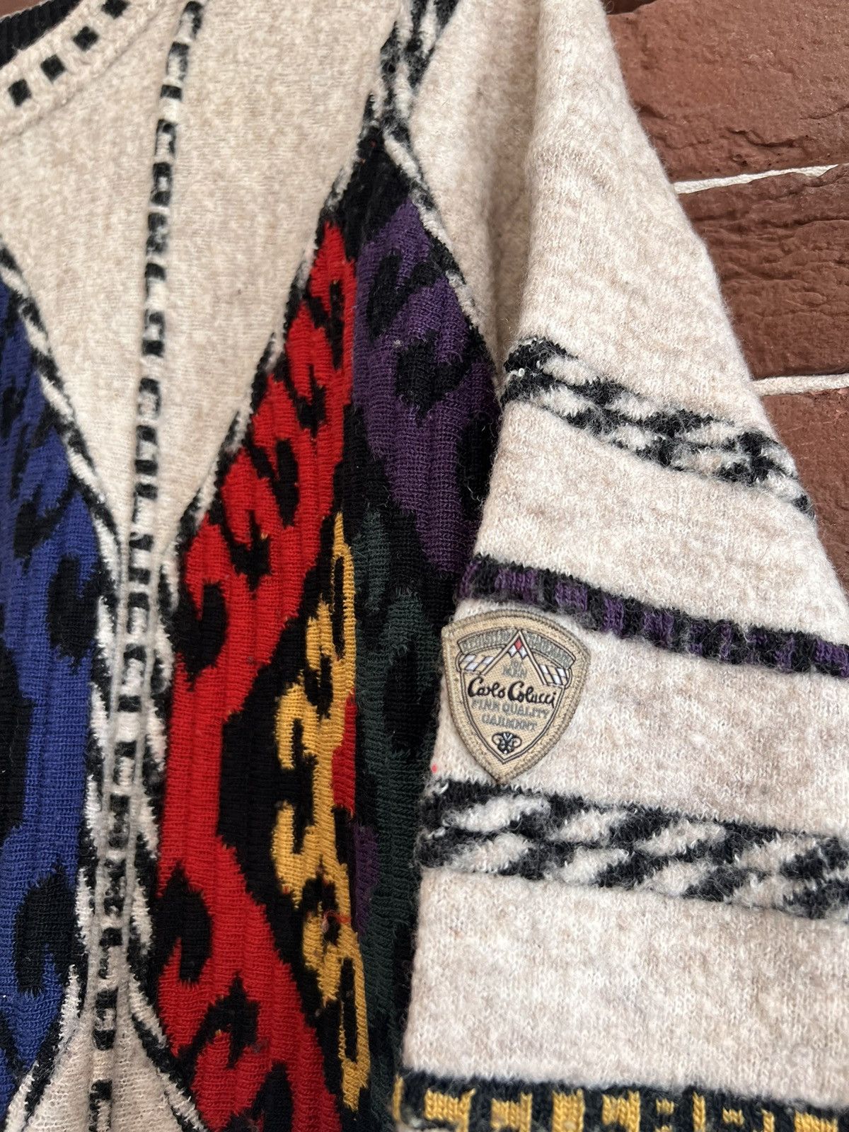 Carlo Colucci Rare Vintage Carlo Colucci Sweater With Coogi Vibes Biggie Size US M / EU 48-50 / 2 - 4 Thumbnail