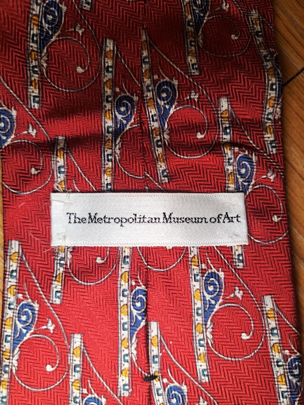 Other Metropolitan Museum of Art Silk Tie Red Herringbone Wide Size ONE SIZE - 2 Thumbnail