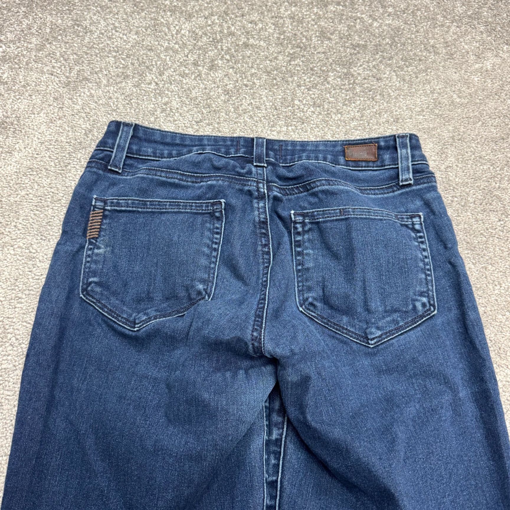 Paige Paige Verdugo Crop Denim Jeans Womens 27 Blue Dark Wash Mid Rise Jeans Size 27" / US 4 / IT 40 - 4 Thumbnail