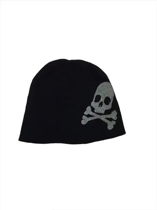 Japanese Brand Skull Beanie Hat Size ONE SIZE - 2 Thumbnail