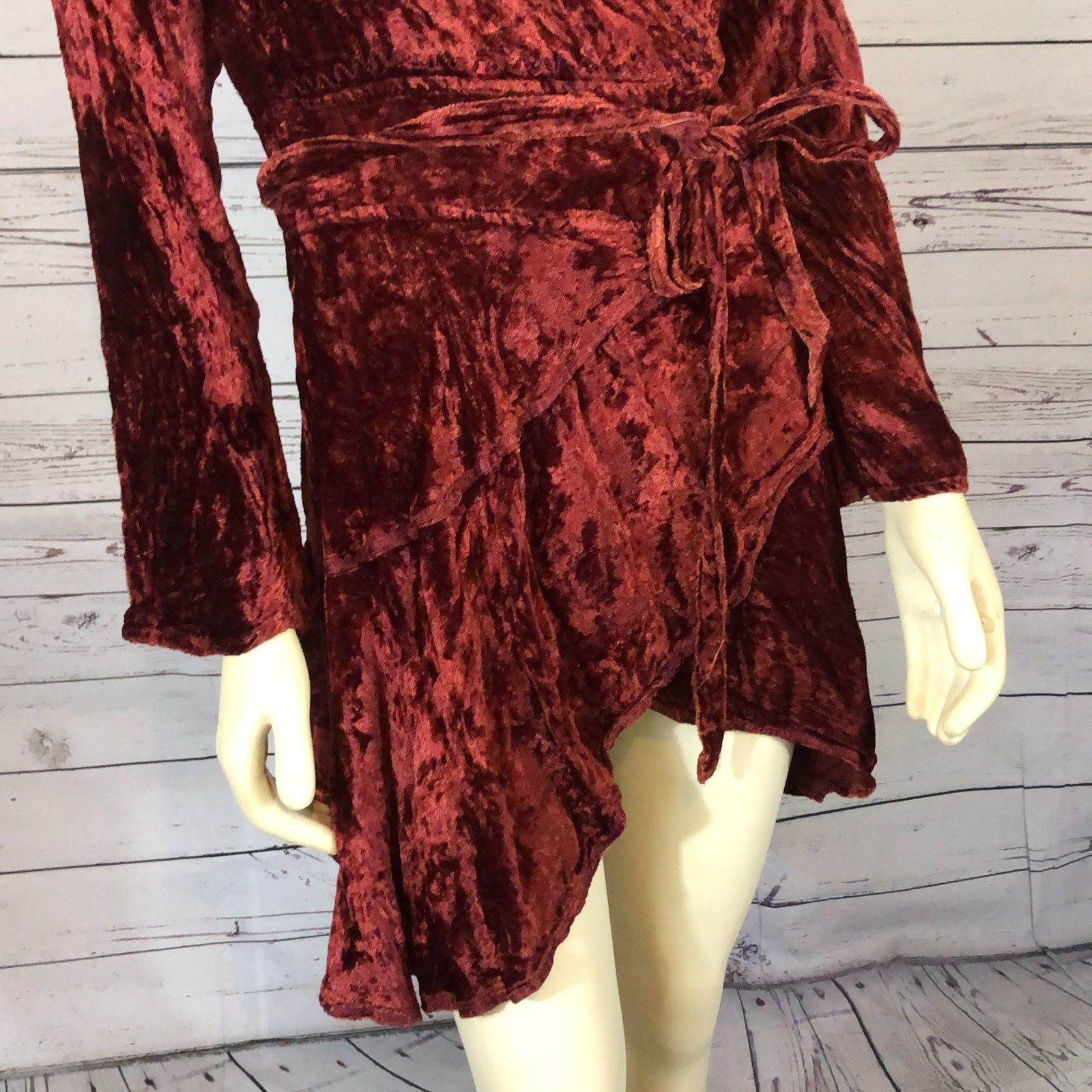Vintage Vtg Kaush Collections Crushed Velvet wrap high low top med Size M / US 6-8 / IT 42-44 - 9 Thumbnail
