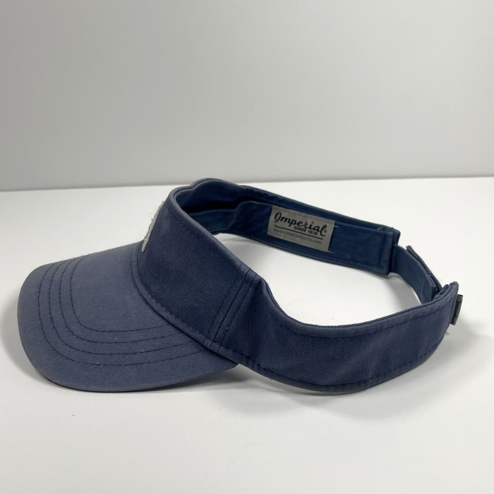 Imperial Imperial Visor Hat Cap Adult Blue Adjustable One Size Fits Most 1961 Patch Unisex Adults Cap Size ONE SIZE - 4 Thumbnail