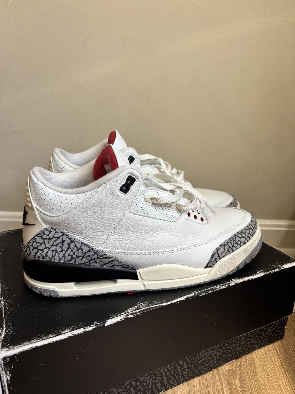 White Cement 3s Reimagined Size 12