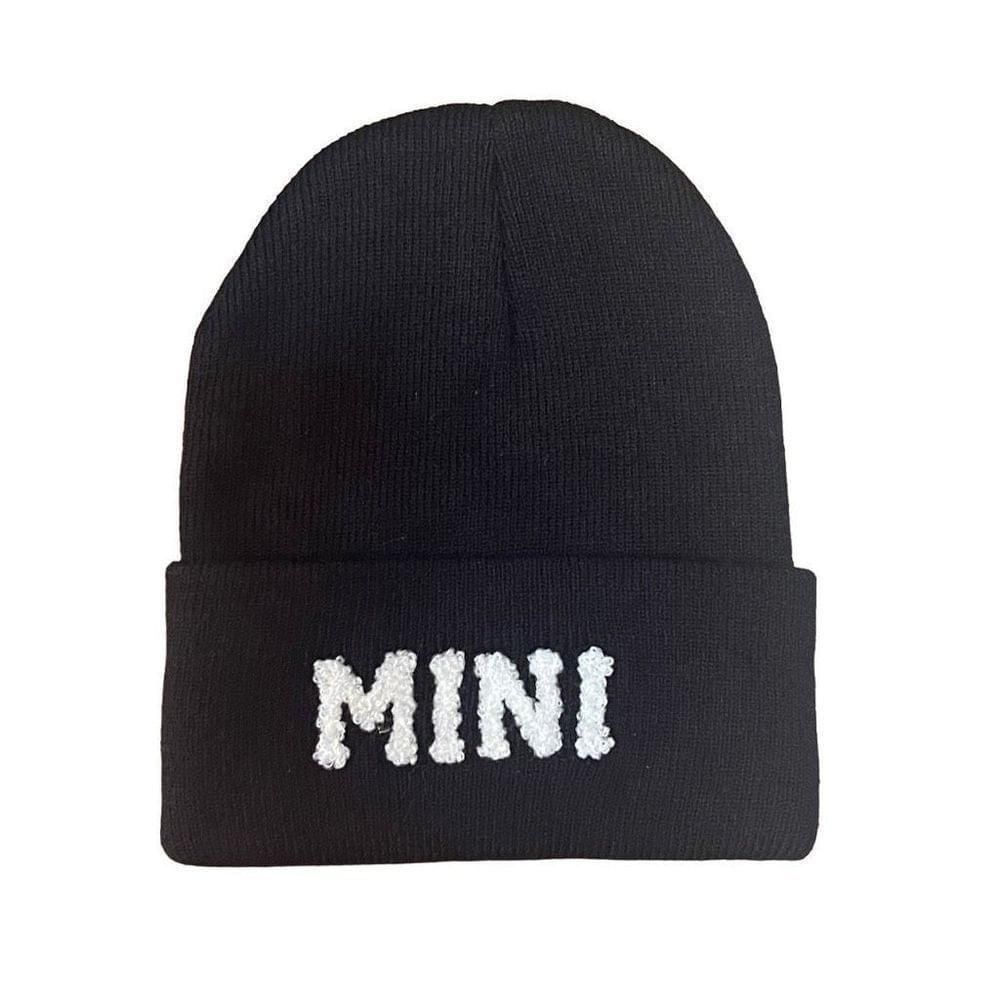 Other Mama And Mini Chenille Letter Black Beanie Hat Set Brand New Size ONE SIZE - 4 Thumbnail