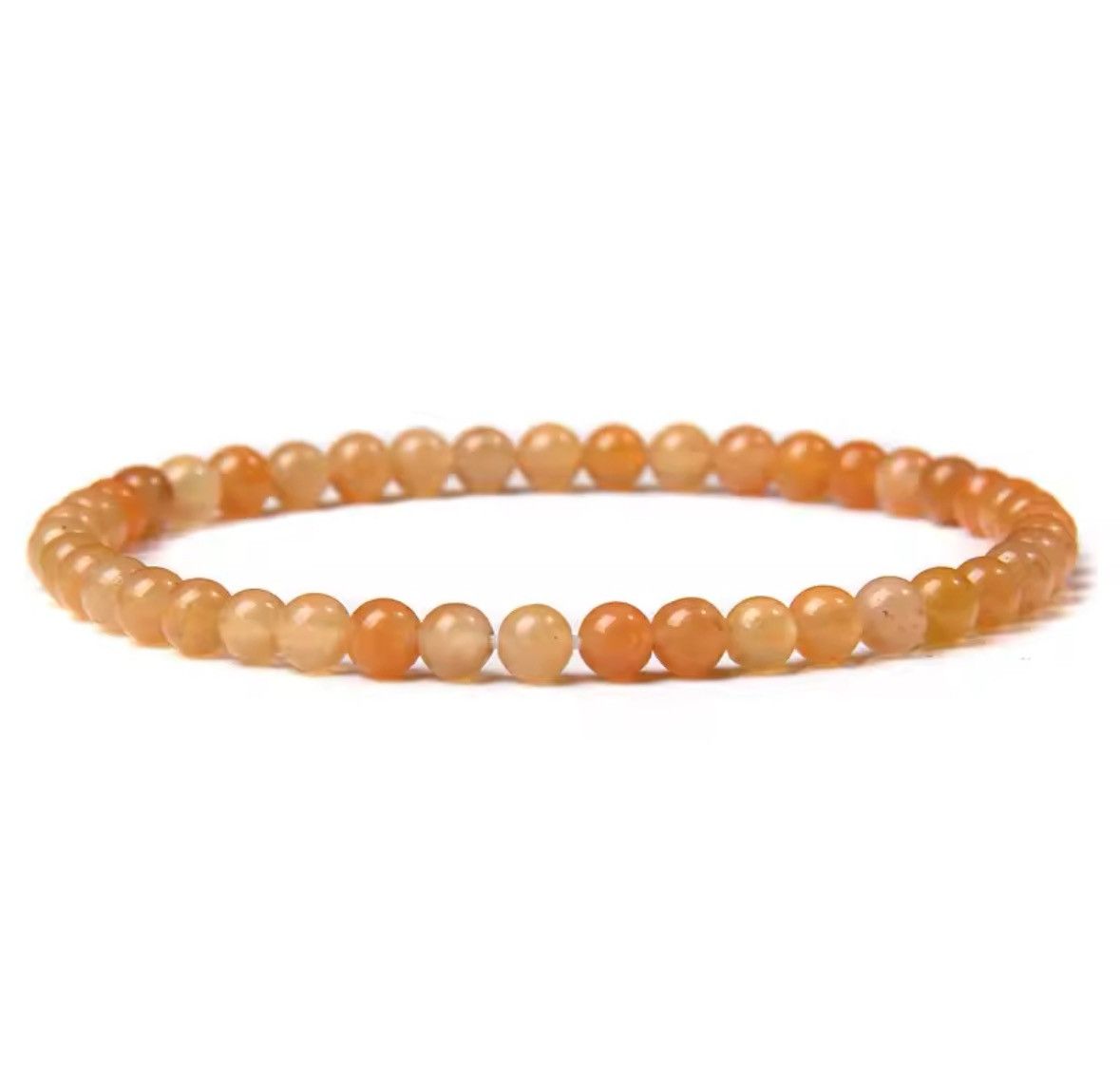 Jewelry Yellow 4MM Reiki Natural Stone Beads Bracelet Size ONE SIZE - 2 Thumbnail