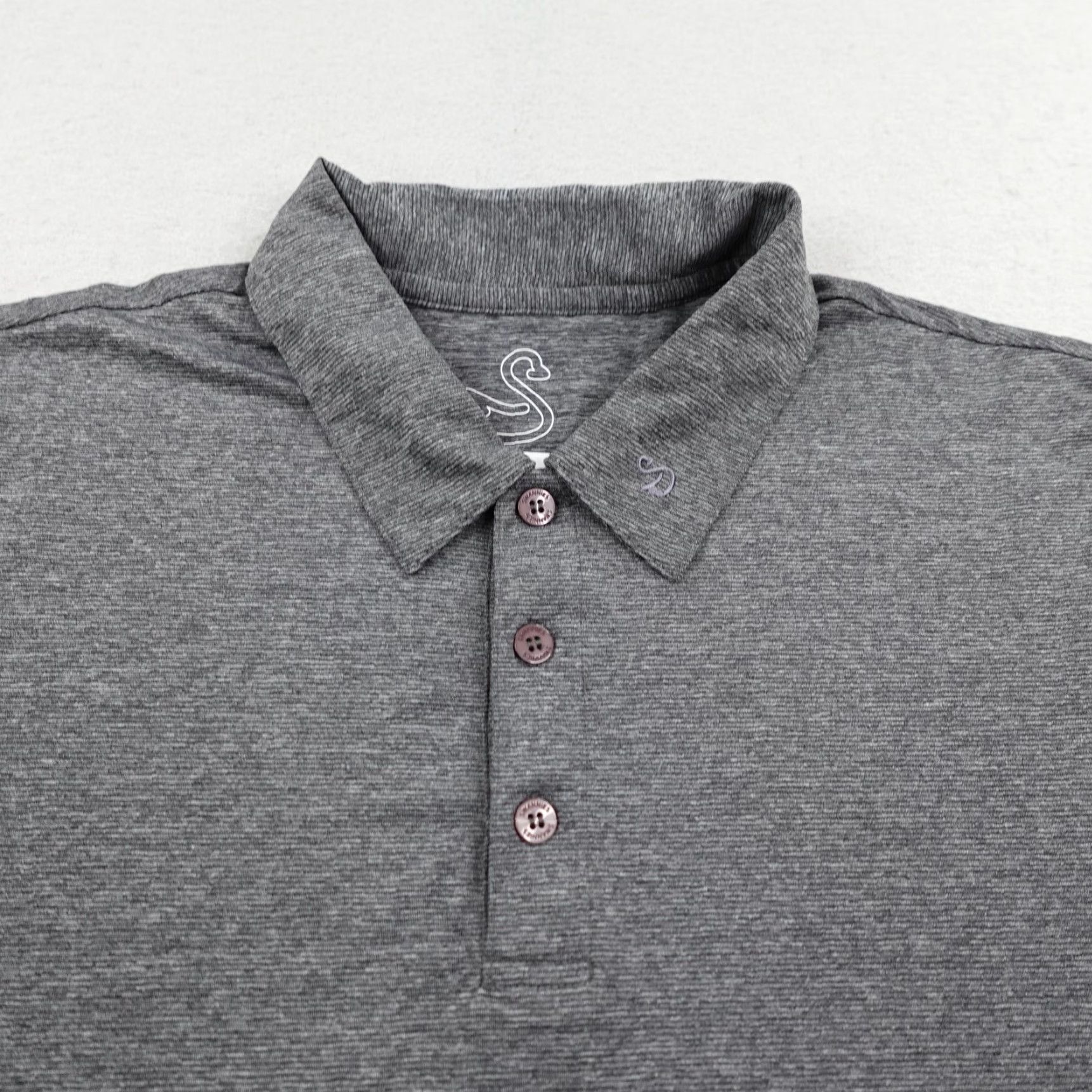 Vintage Swannies Polo Shirt Mens M Gray Spring Valley Golf Performance Golfer Flex Size US M / EU 48-50 / 2 - 2 Thumbnail