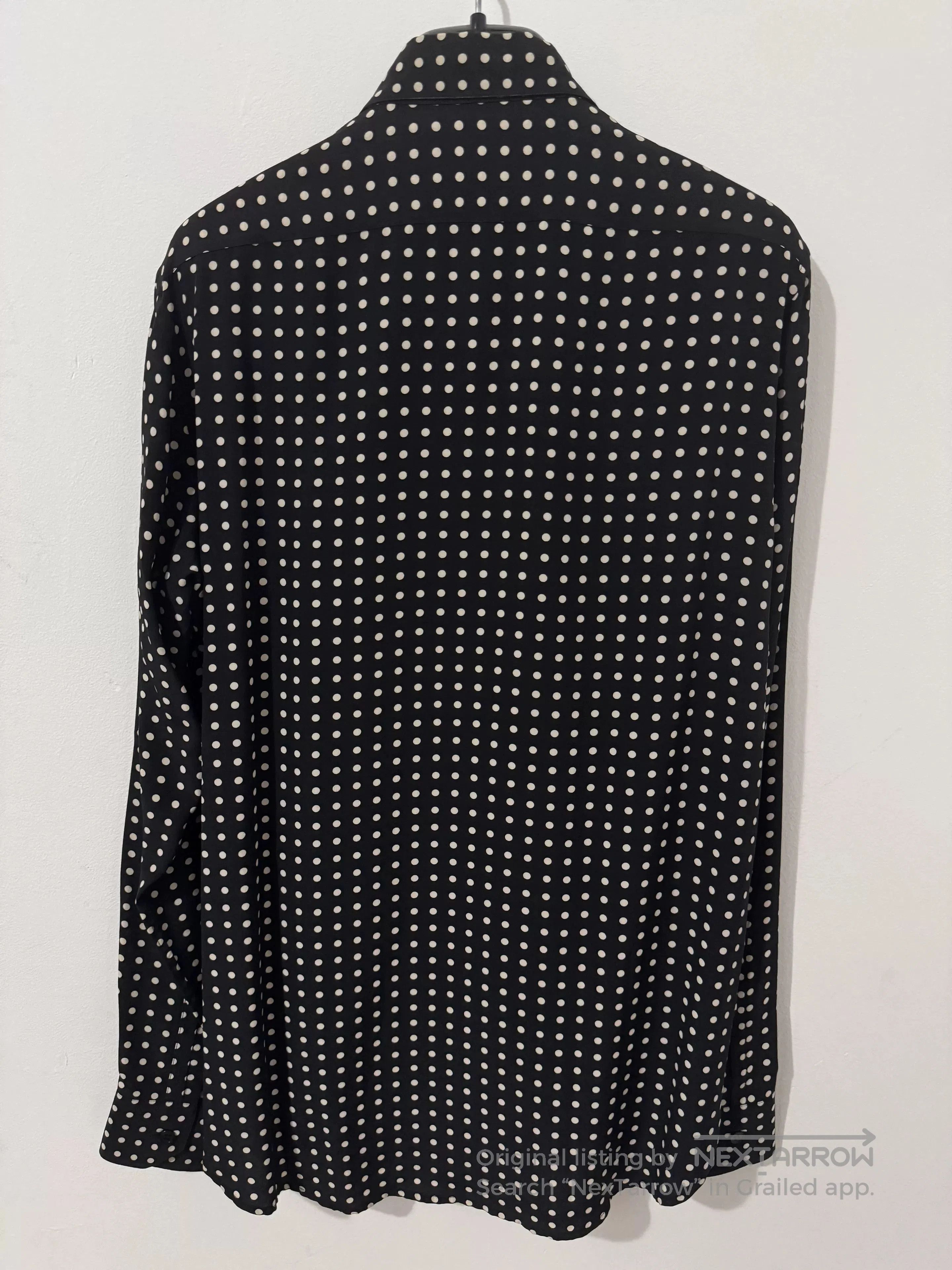 Saint Laurent Paris Saint Laurent Polka Dot Silk Shirt. Size US M / EU 48-50 / 2 - 2 Thumbnail