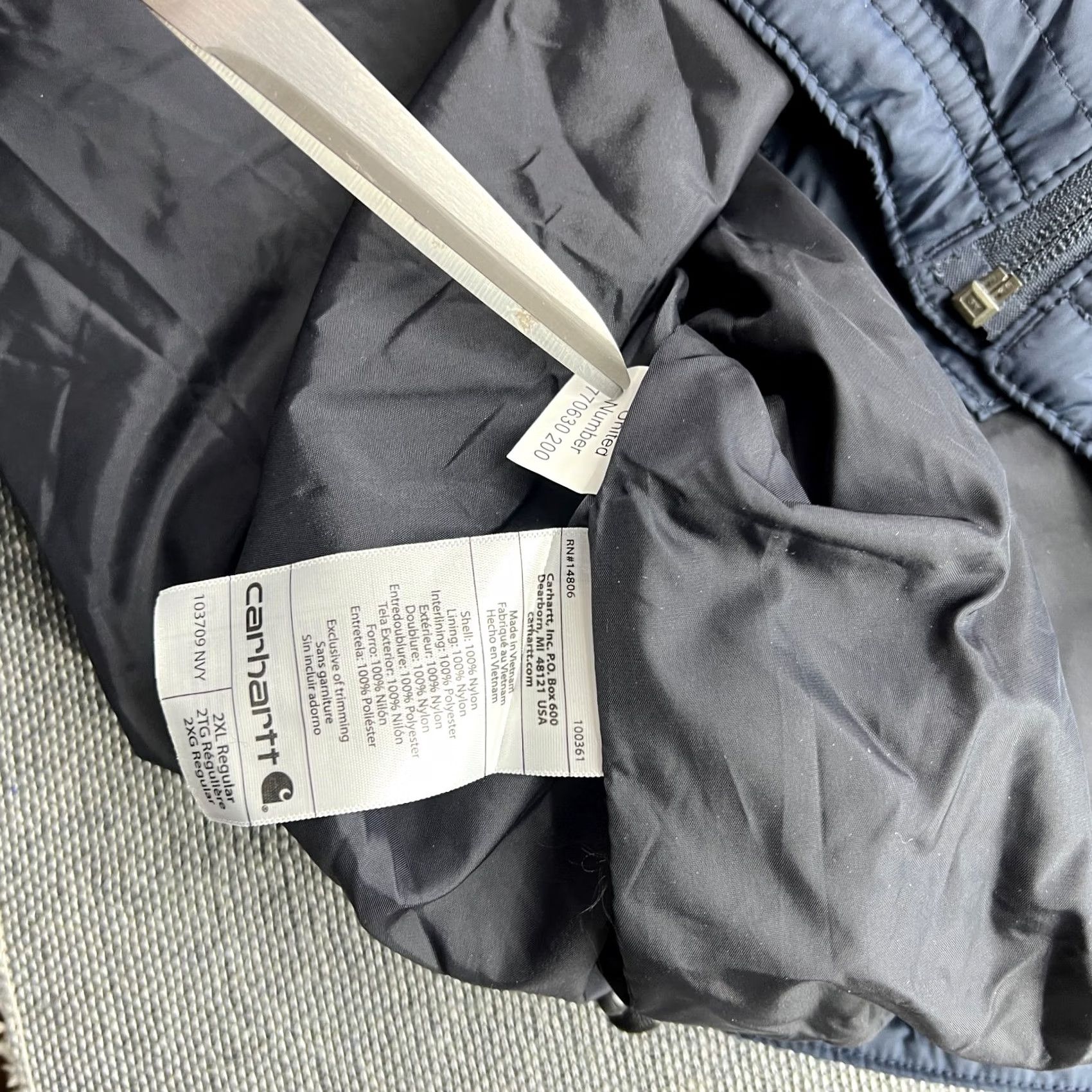 Carhartt Carhartt Rain Defender Gilliam Vest Mens 2XL United Airlines Navy Blue Full Zip Vest Size US XXL / EU 58 / 5 - 6 Thumbnail