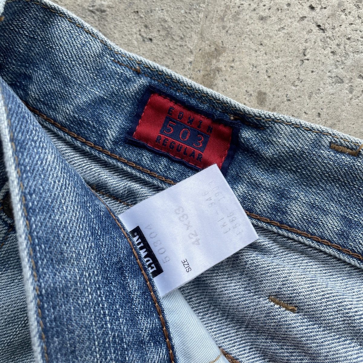 Edwin W42x31💥 Vintage Edwin Distressed Jeans Faded Denim Pants Size US 42 / EU 58 - 7 Thumbnail