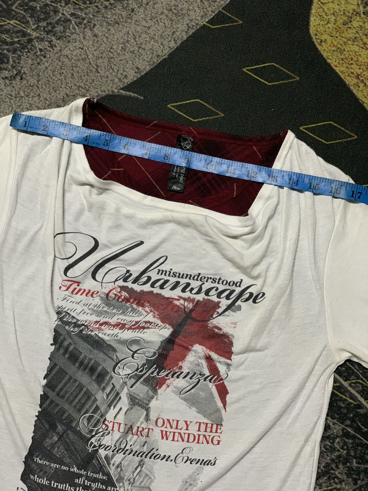 14th Addiction × Hysteric Glamour × Japanese Brand 💥Japanese Brand Launching Pad Layered Poem Tees Punk/Grunge Size US L / EU 52-54 / 3 - 6 Thumbnail