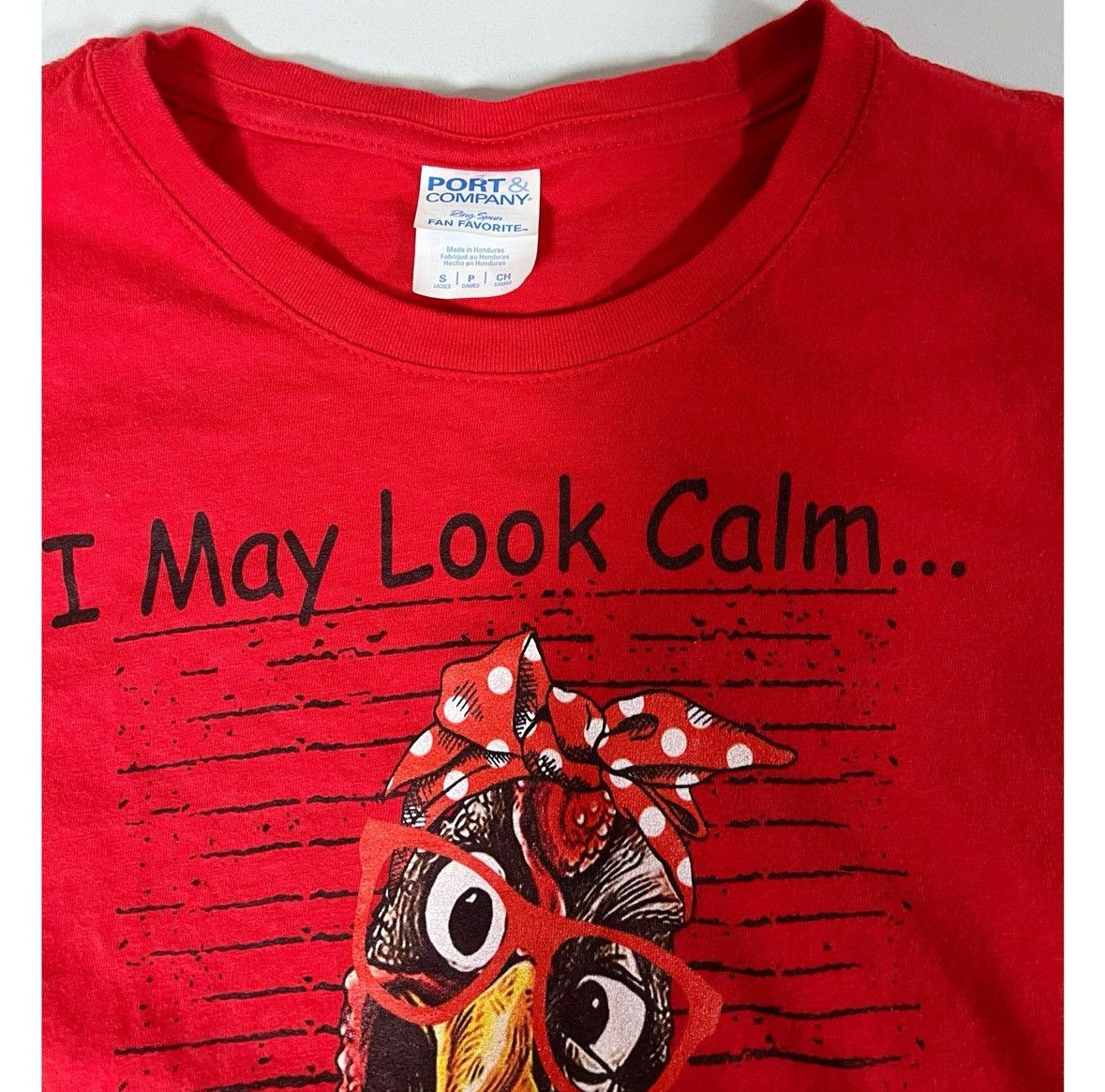 Port & Company ‘I May Look Calm…But In My Head I’ve Pecked You…’ Tee Size S Size US S / EU 44-46 / 1 - 4 Thumbnail