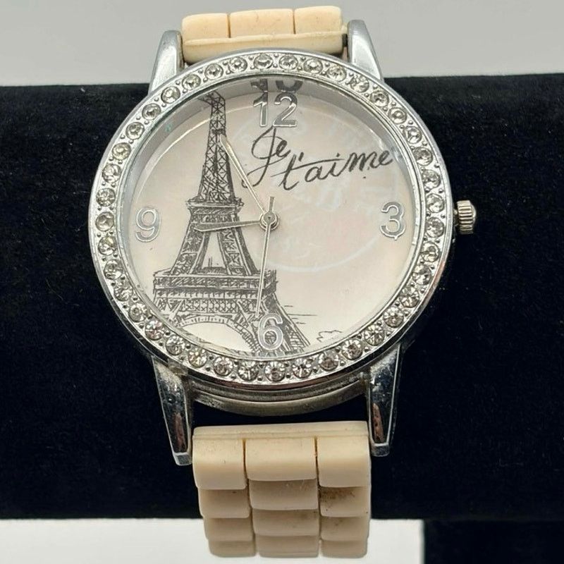 Other Silver & Cream Paris Men’s Watch Size ONE SIZE - 1 Thumbnail