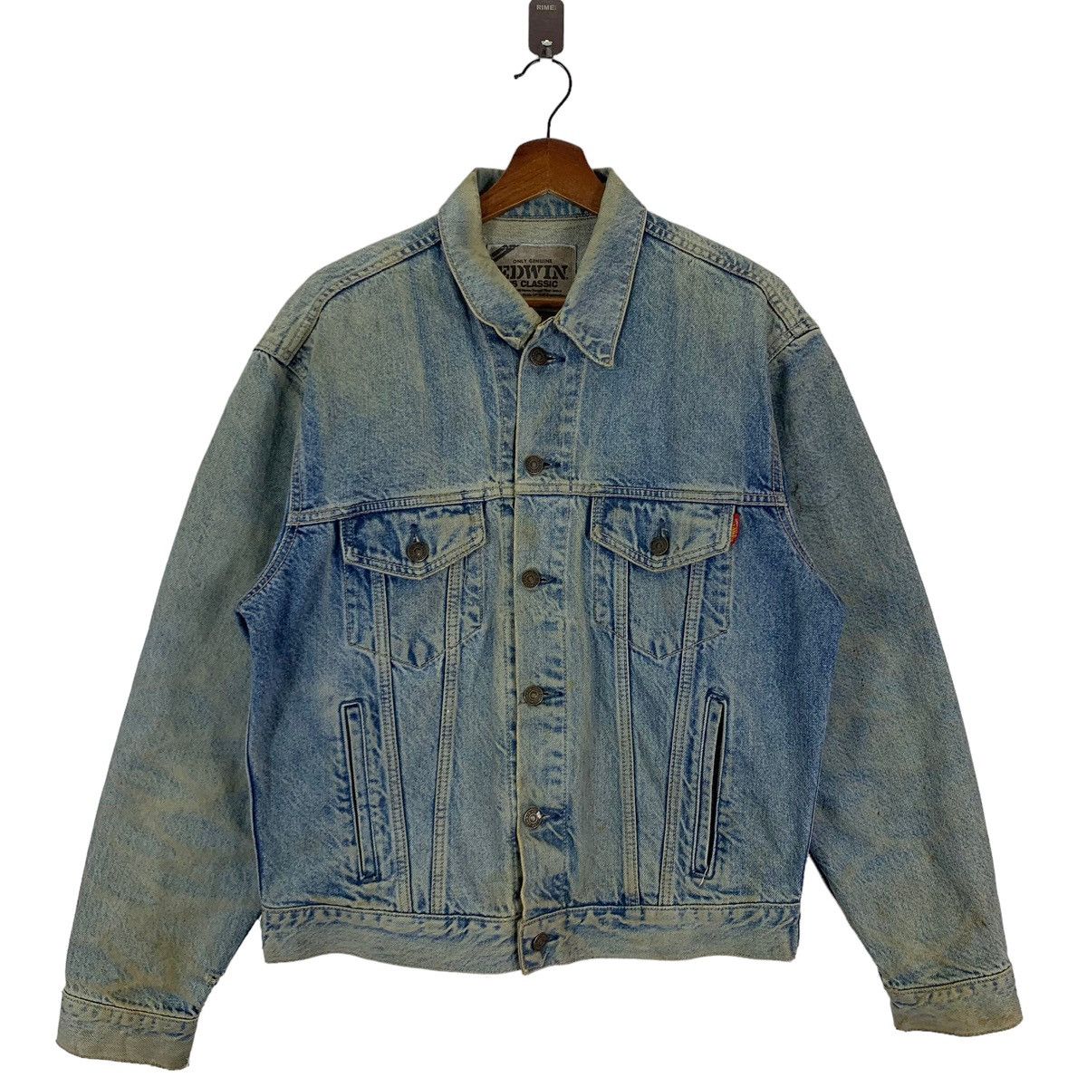 Edwin × Vintage VINTAGE 90s EDWIN CLASSIC DENIM TRUCKERS JACKET Size US XL / EU 56 / 4 - 1 Thumbnail