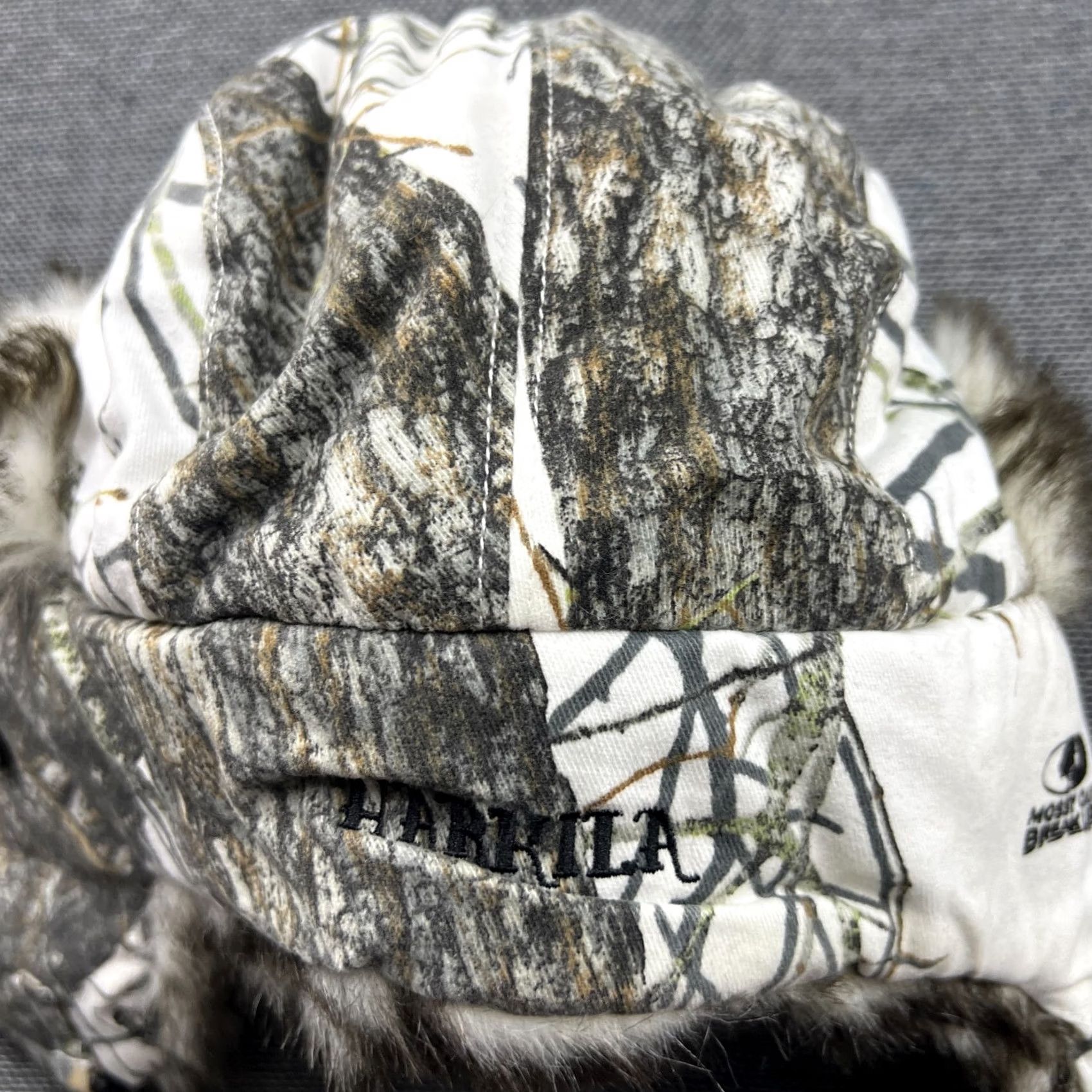 Vintage Harkila Trapper Hat XL Winter Camo Ushanka Hunting Mossy Oak Break up Size ONE SIZE - 7 Thumbnail