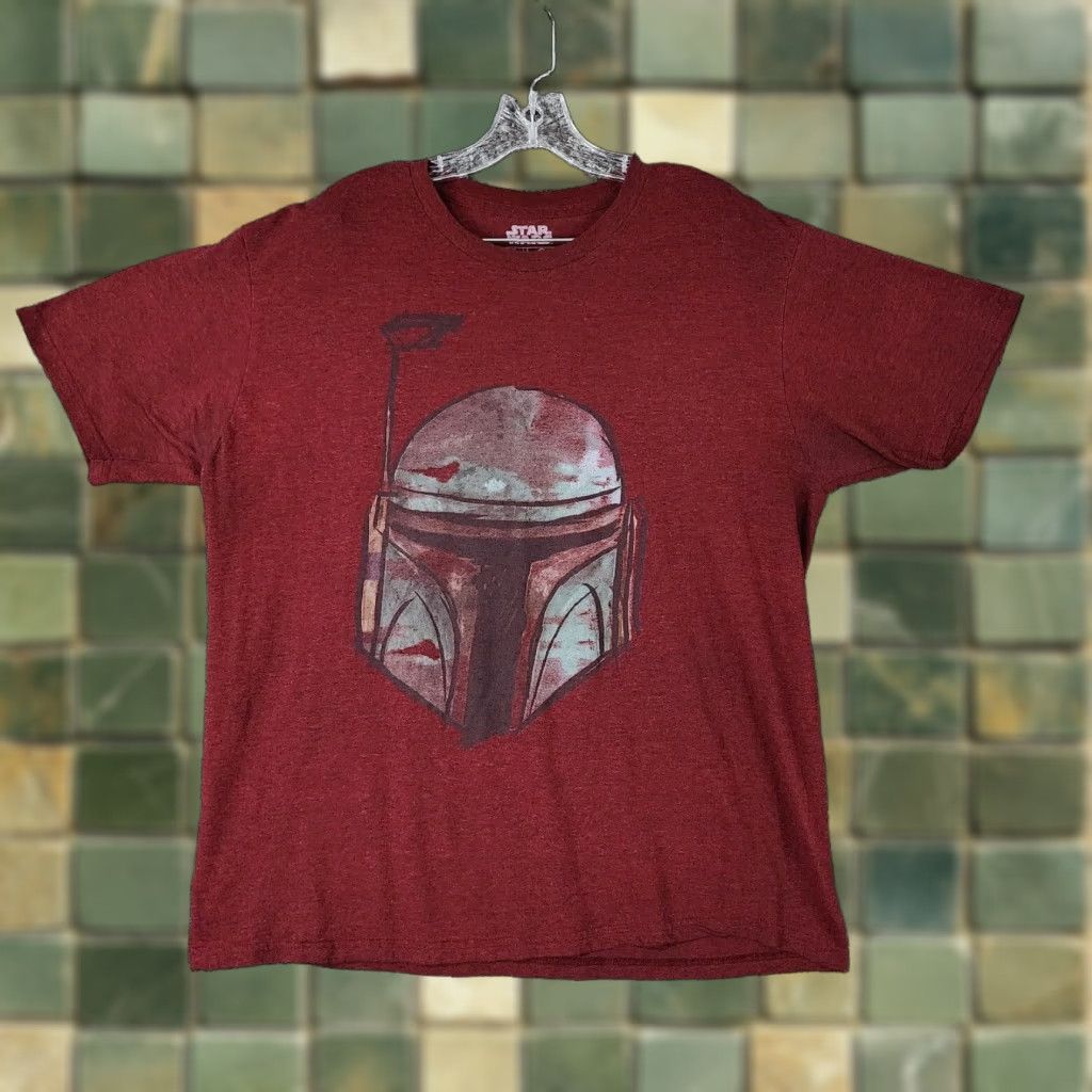 Star Wars VINTAGE Star Wars Mens Red Short Sleeve Boba Fett Graphic Tee Size XL Size US 36 / EU 52 - 1 Thumbnail