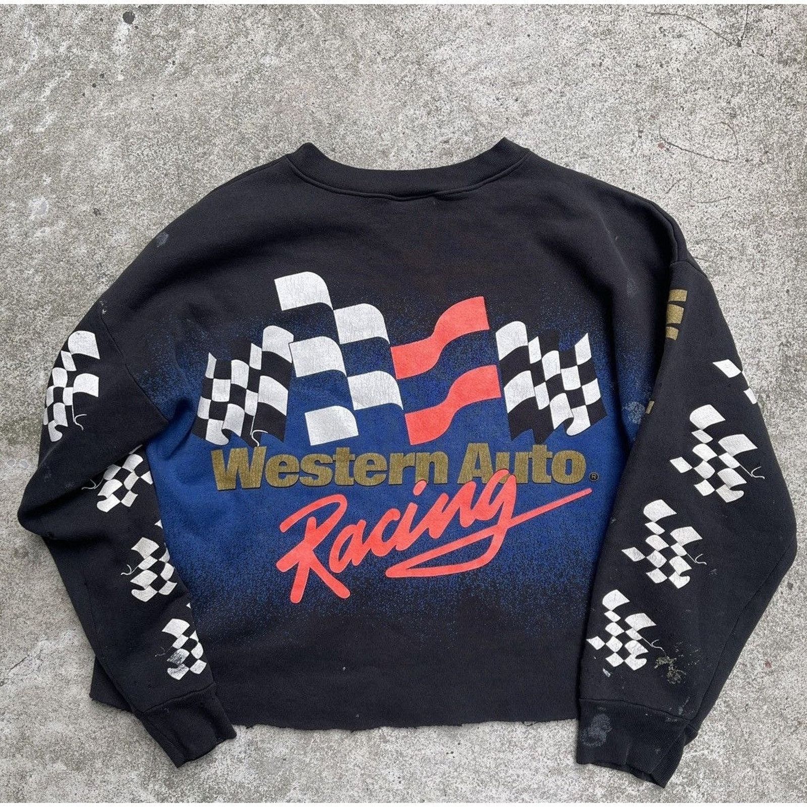 NASCAR 90s Racing Sweatshirt Thrashed Faded Distressed ERD Grunge Size US XL / EU 56 / 4 - 2 Thumbnail