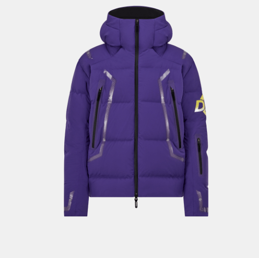 image of O1W1Db10224 Dior Descente Hooded Down Jackets In Purple, Men's (Size Small)