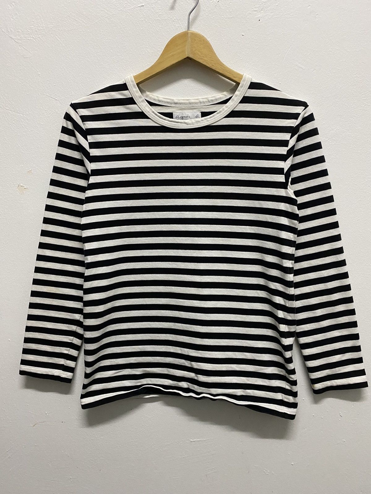 agnes b. Vintage 90s Agnes B Stripe Kurt Cobain Shirt Size US S / EU 44-46 / 1 - 2 Thumbnail